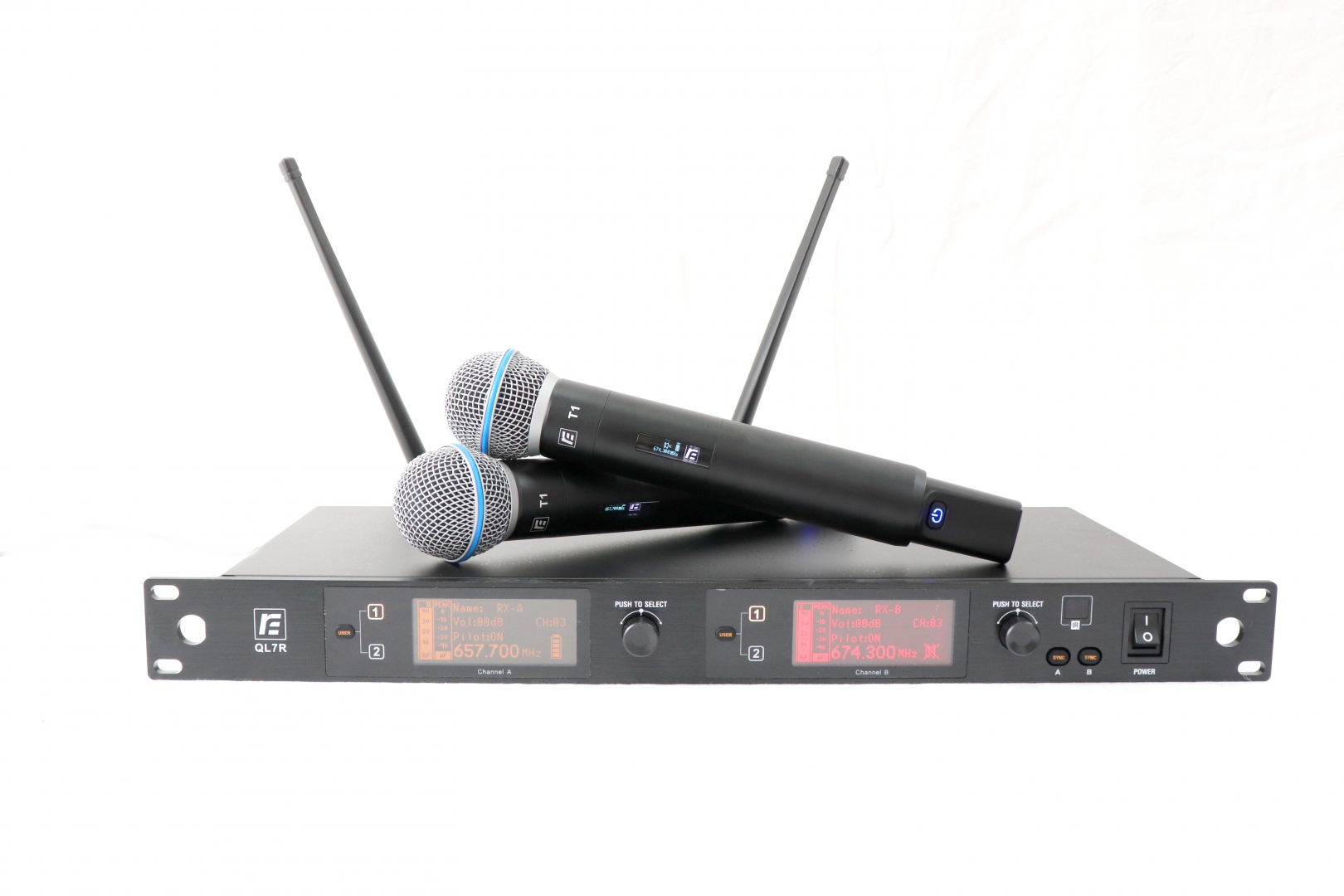 RFIntell QL7R/T1-A 651,800-683,400 МГц 2-канальная радиосистема с 2-мя ручными микрофонами в Коркино