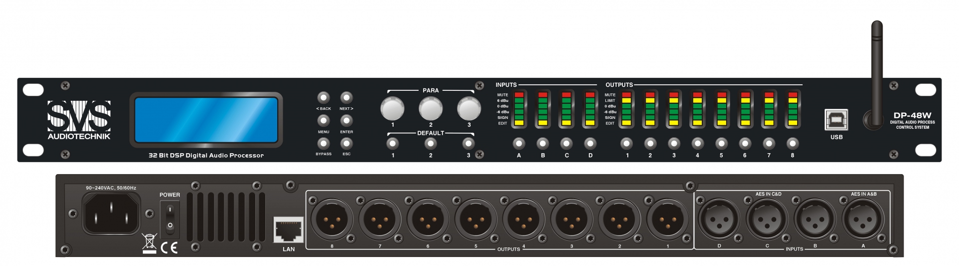 SVS Audiotechnik DP-48W Цифровой процессор: 4 входа 8 выходов в Коркино