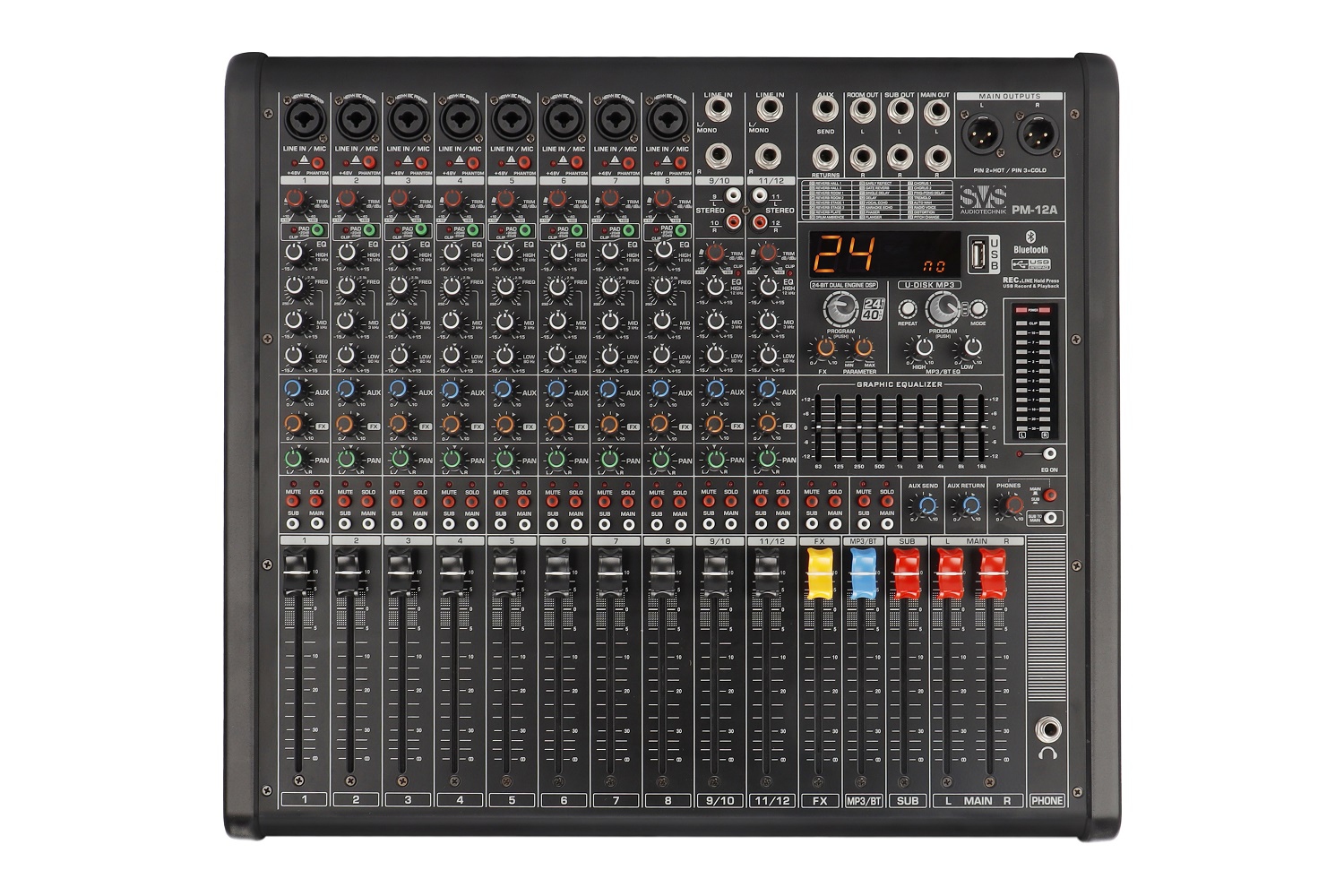 SVS Audiotechnik mixers PM-12A Активный аналоговый микшерный пульт, 12-канальный в Коркино